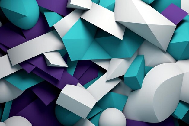 3d geometric background and copy space