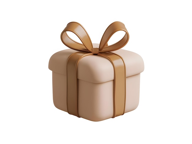 3d gift box isolated on a neutral background