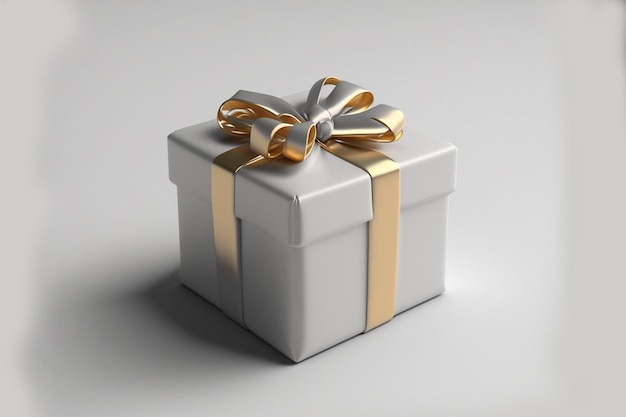 3d gift box on white background,AI-generated artwork