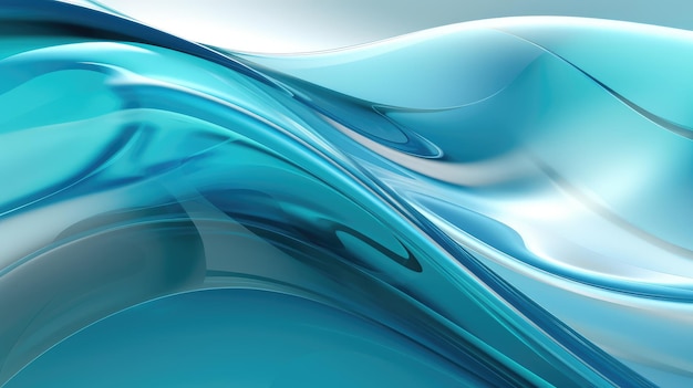 3D glass wave background