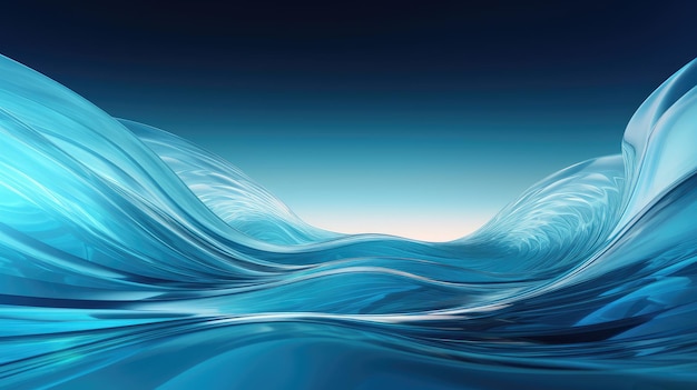 3D glass wave background