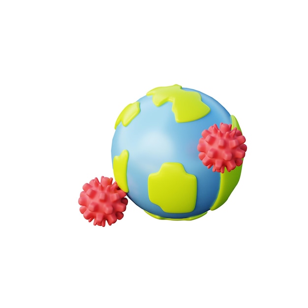 3D Global Pandemic Illustration