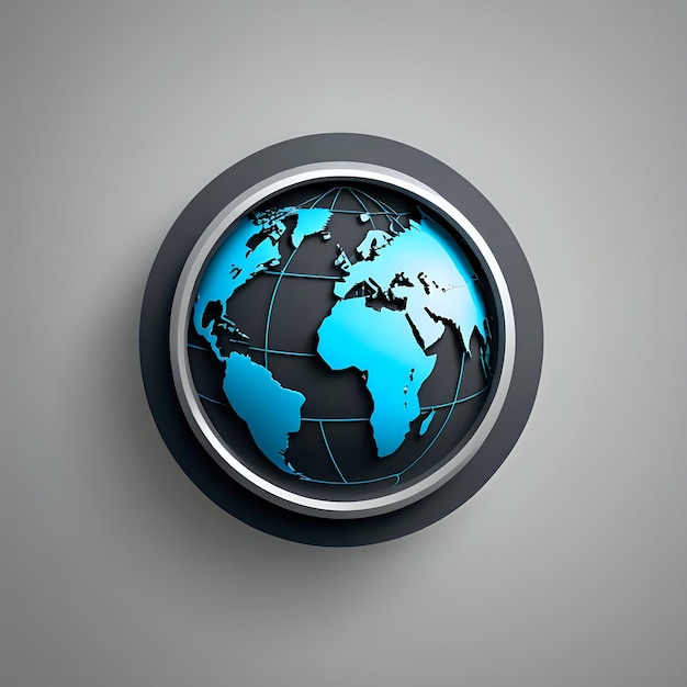 3d globe icon