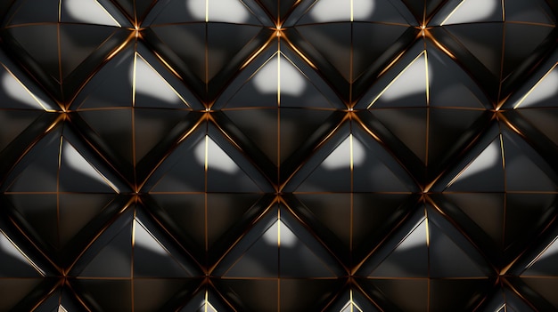 3d glossy black lattice tiles