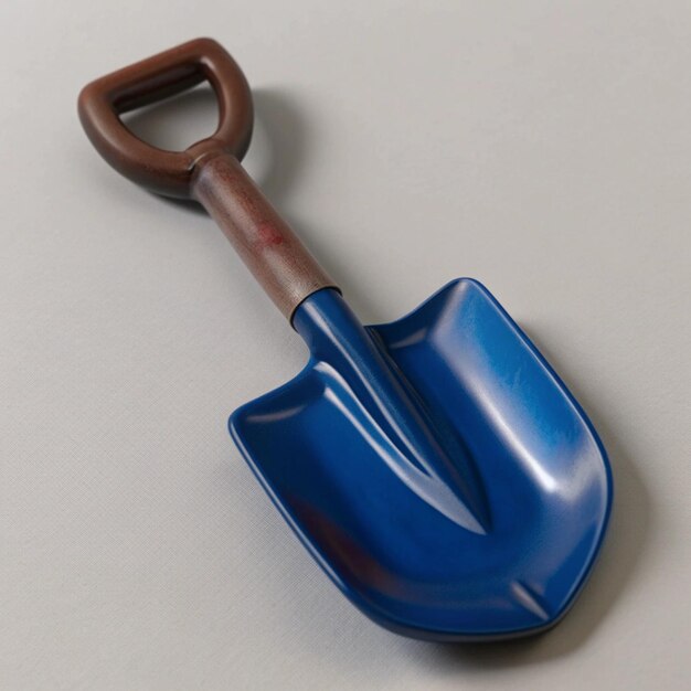 Photo 3d glossy plastic spade icon with smooth edges and vibrant colors