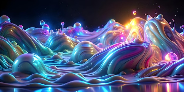 3d glow liquid and fluid Background