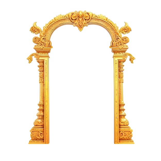 3d gods arch with ornamental texture carning ai generated