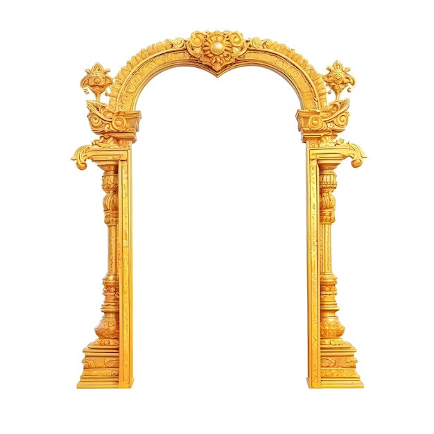 3d gods arch with ornamental texture carning ai generated