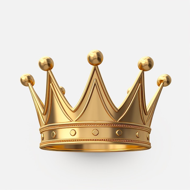 Photo 3d gold crown radiates luxury and elegance