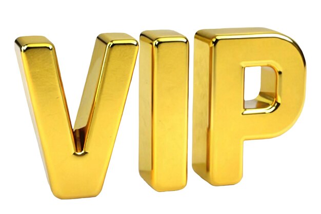 Photo 3d gold letter vip