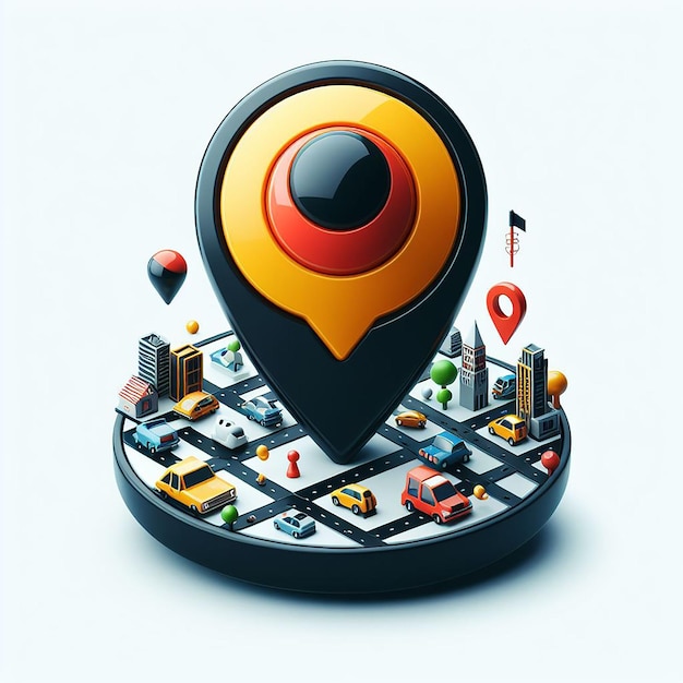 3d GPS navigator pin