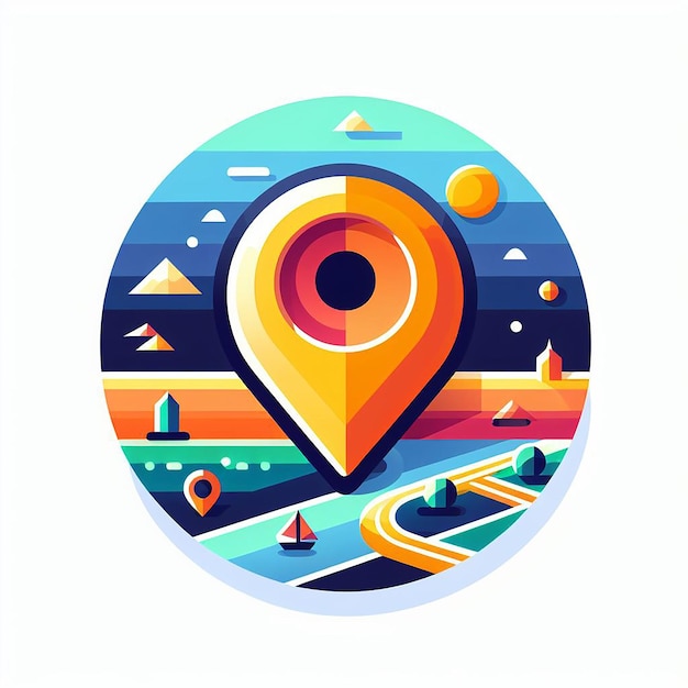 3d GPS navigator pin