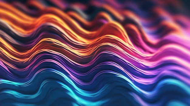 3d gradient abstract tech vaporwave style Generative AI