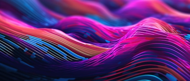 3d gradient abstract tech vaporwave style Generative AI