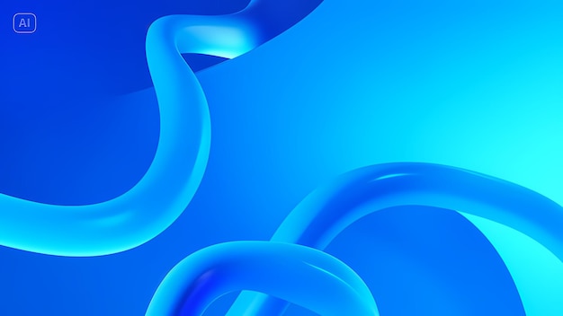 Photo 3d gradient dynamic blue lines background