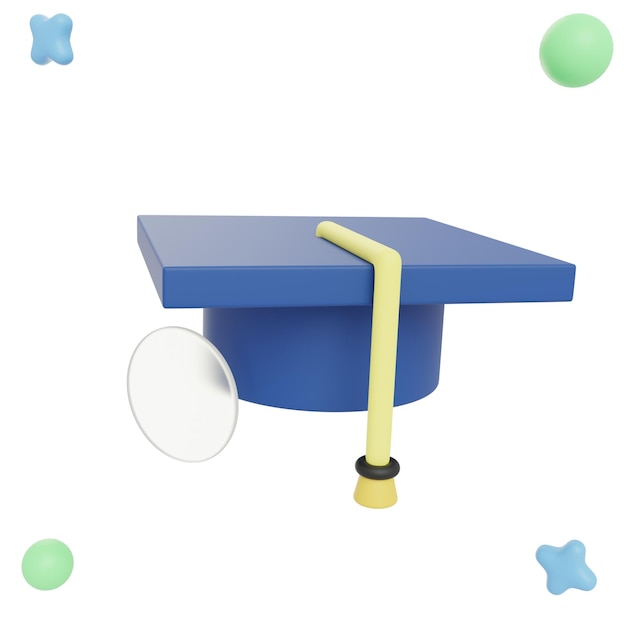 3D Graduation Cap Illustration