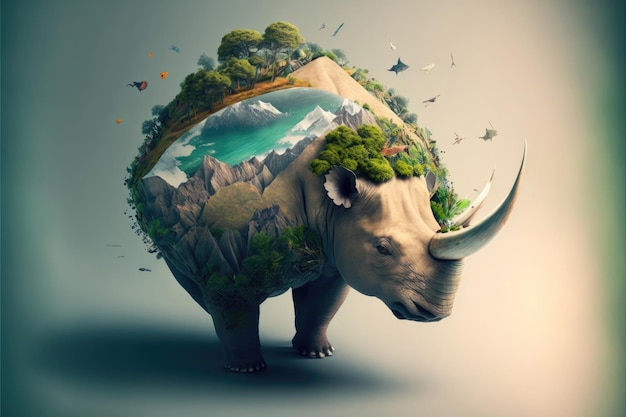 3d graphic animal on earth wildlife Made by AIArtificial intelligence