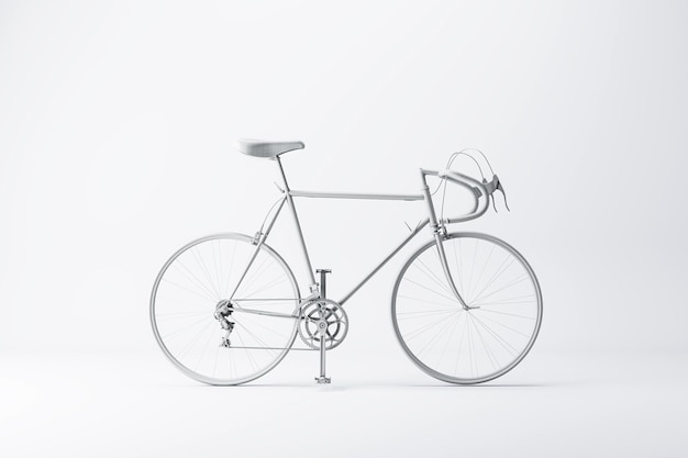 3D graphic modern bicycle isolated on white background 3D rendering