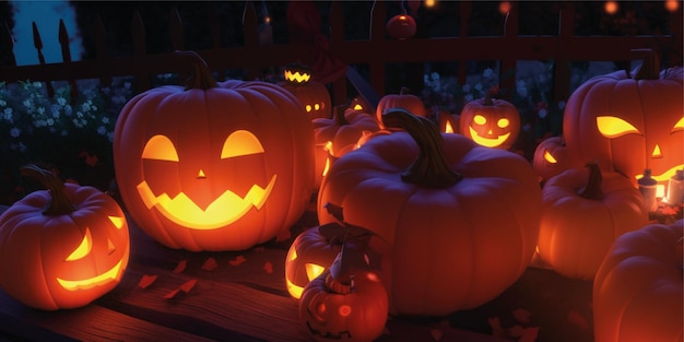 3d halloween background design