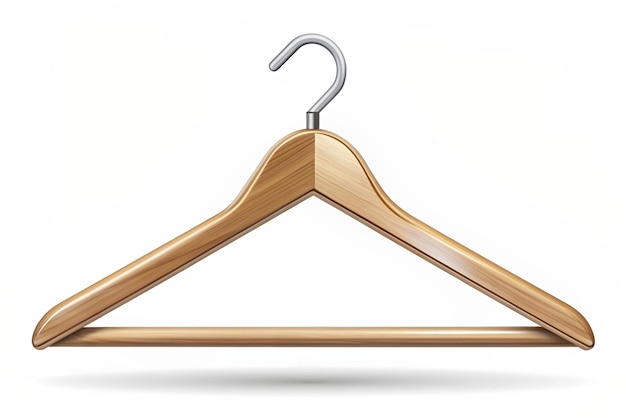 3d hanger isolated on white background Clothes rack Trendy and modern vector in 3d style