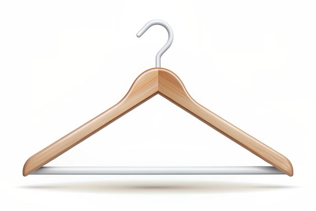 3d hanger isolated on white background Clothes rack Trendy and modern vector in 3d style