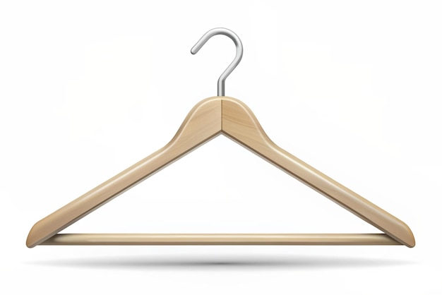 3d hanger isolated on white background Clothes rack Trendy and modern vector in 3d style