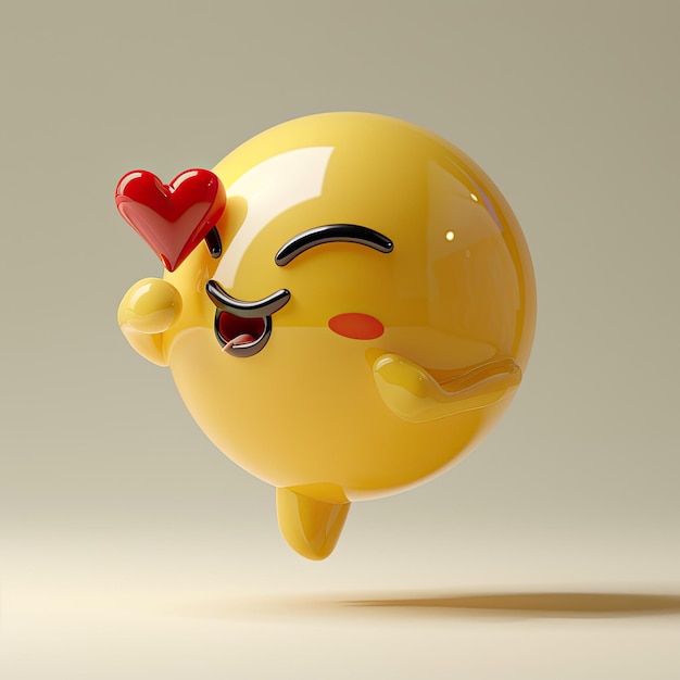 Photo 3d happy and loving emoji blowing a kiss in his hand toward viewer job id 54a17369fe514ec88353ef6fce