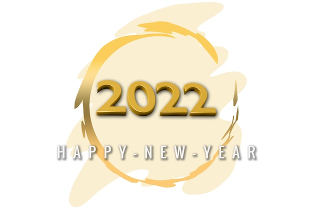 3d Happy new year 2022 text design. Greeting illustration. design for posters and greeting cards.