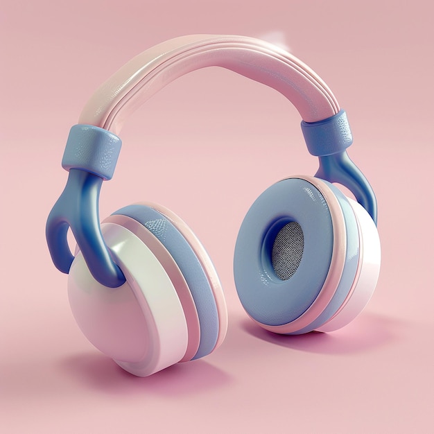 3D Headphone Icon Music and Audio Illustration Logo