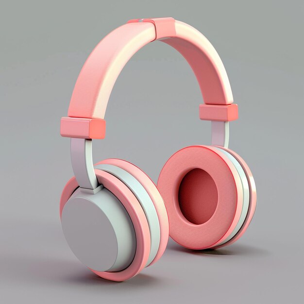 3D Headphone Icon Music and Audio Illustration Logo