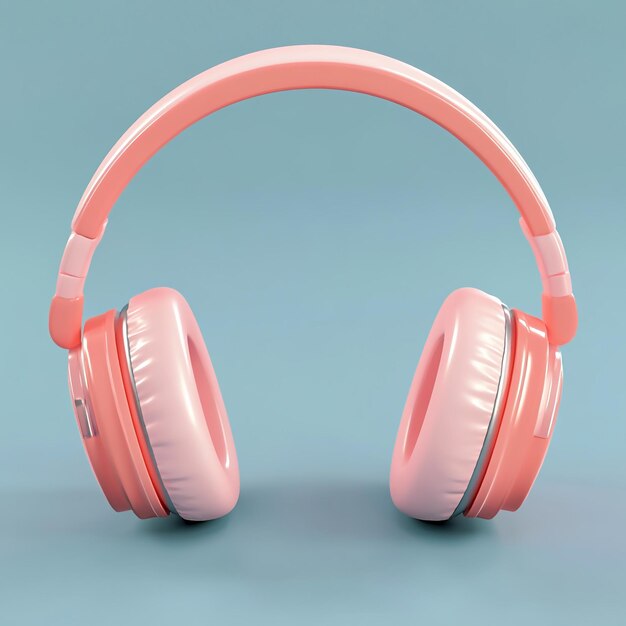 3D Headphones Icon Audio Listening and Music Illustration Logo