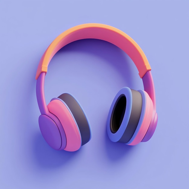 3D Headphones Icon Device for Private Music Listening Illustration Logo