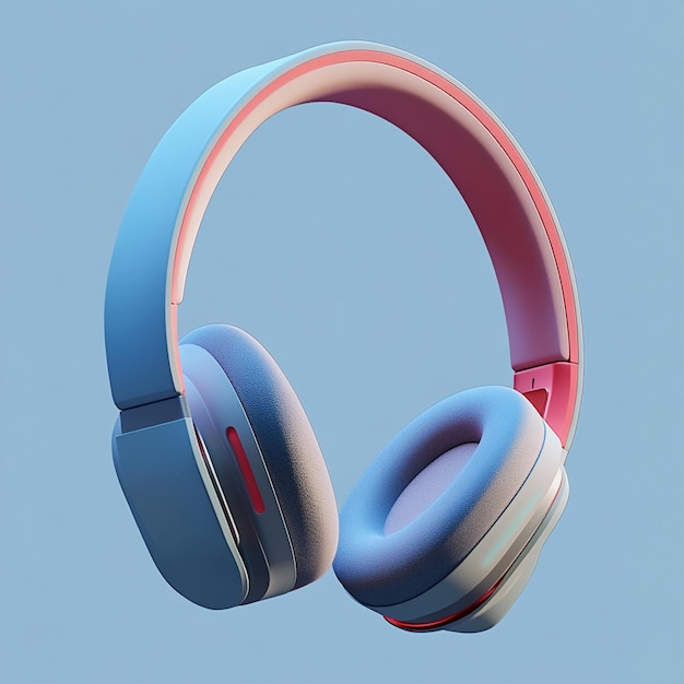 3D Headphones Icon Music and Audio Illustration Logo