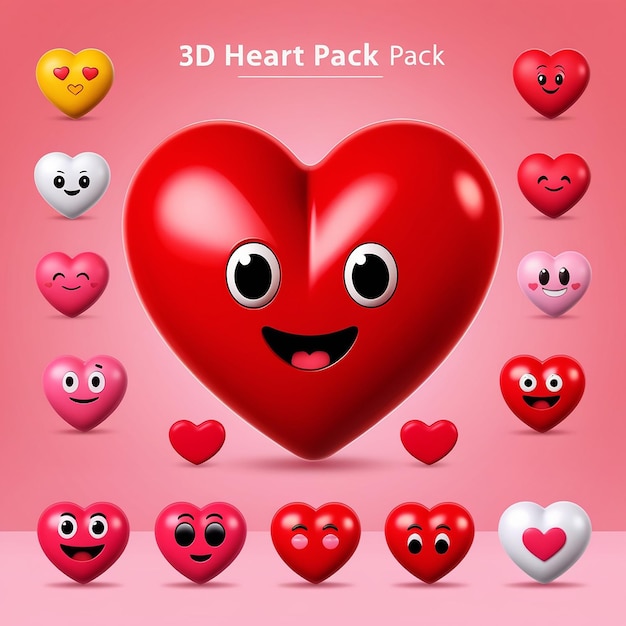 Photo 3d heart pack