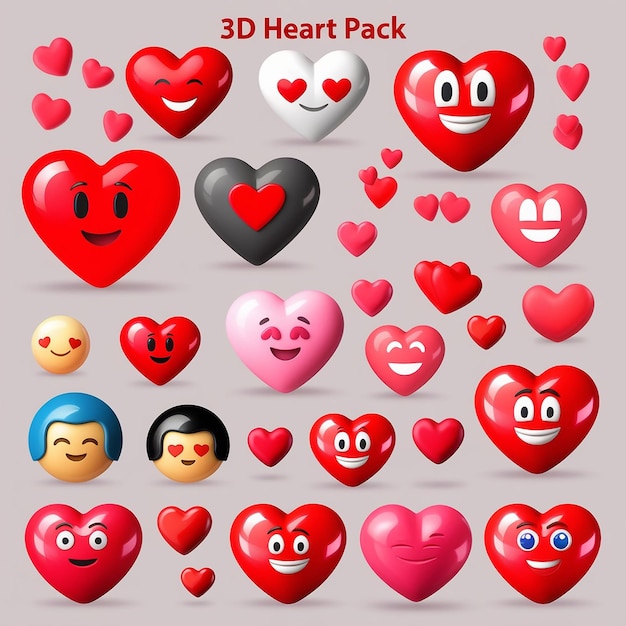 Photo 3d heart pack