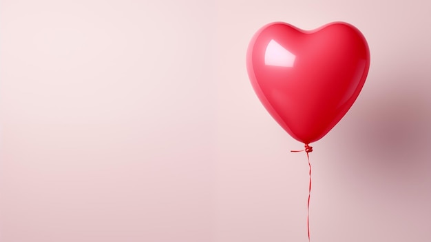 3d heart shape balloon Valentines Day concept heart background