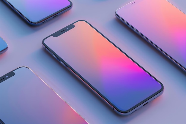 3D HighQuality Smartphone Mockup with Different Views