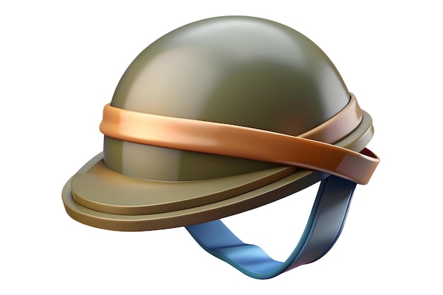 Photo 3d holographic helmet and ribbon floating with copy space concept as a clean and minimalistic image