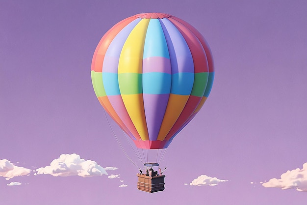 Photo 3d hot air balloon