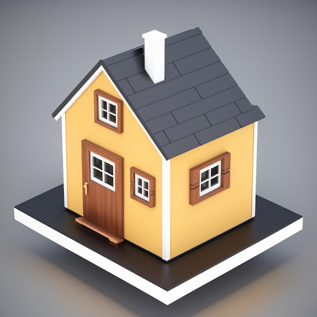 3d house icon house home real estate