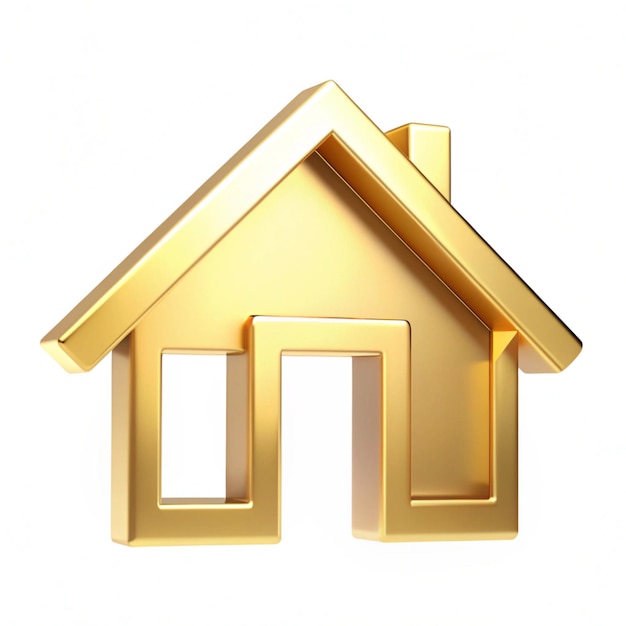 Photo 3d house symbol isolated on white background real estate home and mortgage concept can be used for many purposes trendy and modern vector in 3d style