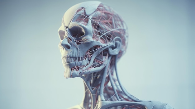 3d human full body anatomy created with generative AI