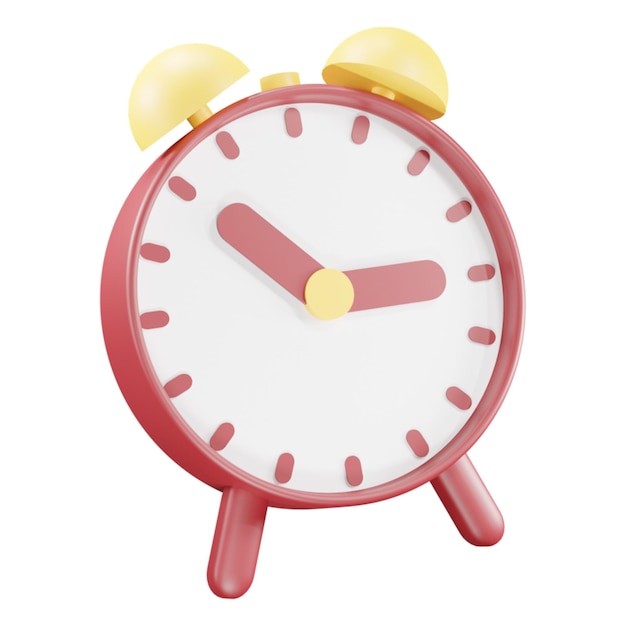 3d icon alarm clock for back to school theme