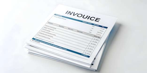 Photo 3d icon as invoice and tax receipt concept as an invoice paired with a tax receipt representing the