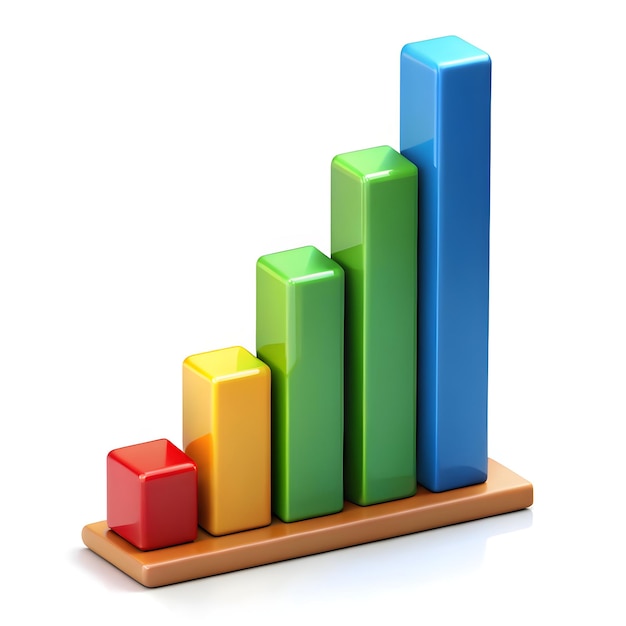 Photo 3d icon of a bar chart