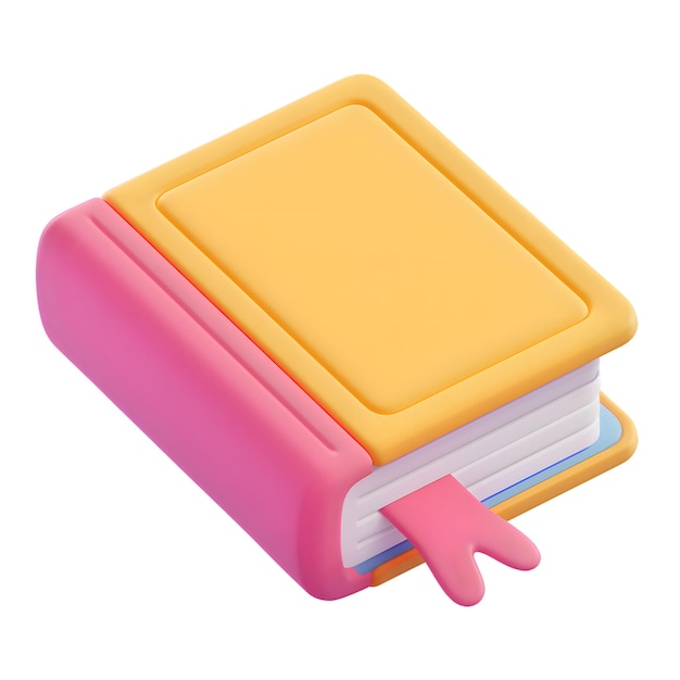 3D icon of a cute book