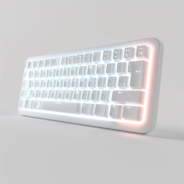 3D Icon Design for a Desktop Computer and Keyboard