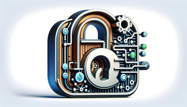 3D Icon Encryption Enigma Emblem A Mysterious Symbol for Secure Communication in Cyber Security The