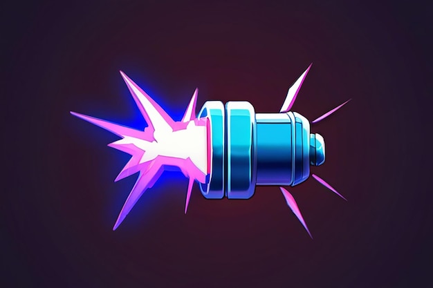 Photo 3d icon illustration energy bolt power