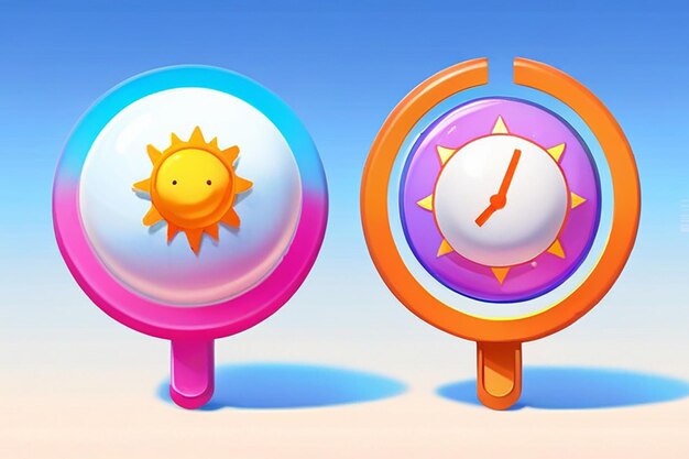 Photo 3d icon illustrations uv index sun weather